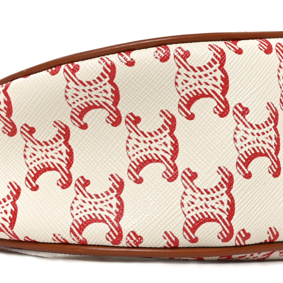 Calfskin Canvas Shoulder Bag - Red