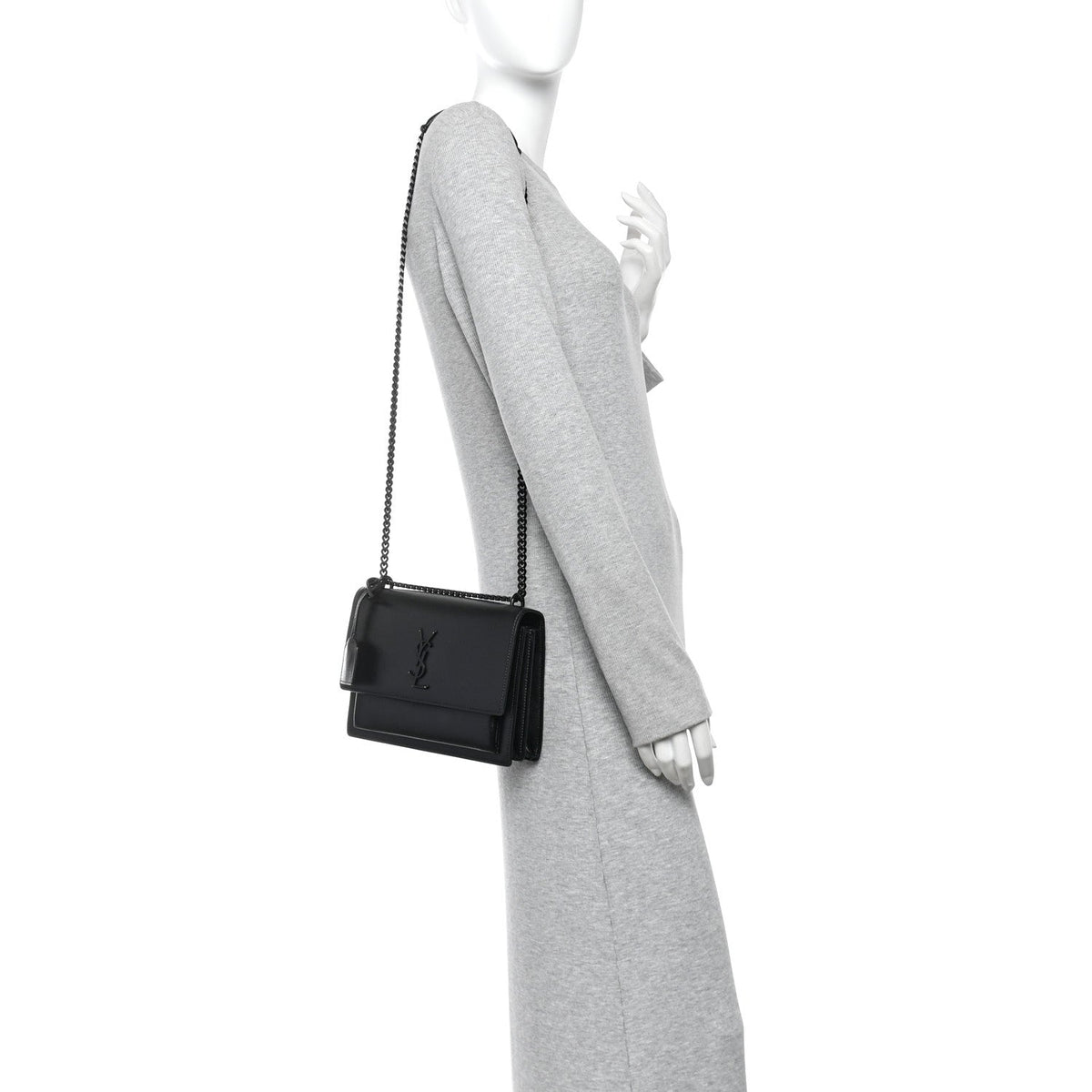 Medium Calfskin Satchel Bag - Black