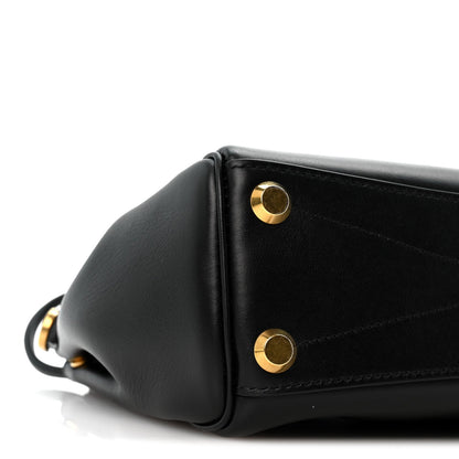 Mini Calfskin Handbag - Black