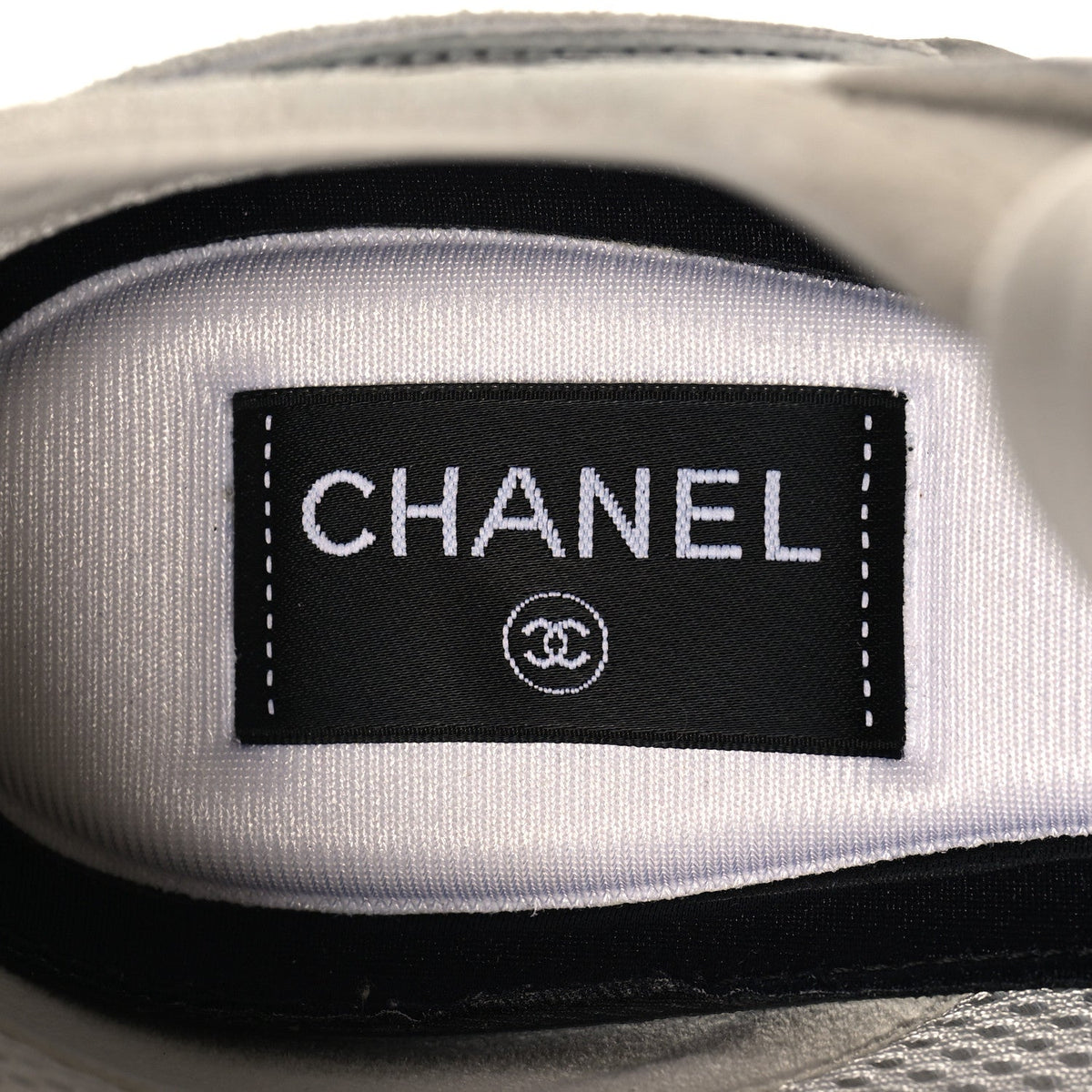 Chanel Laminated Calfskin Suede CC Women's Shoes