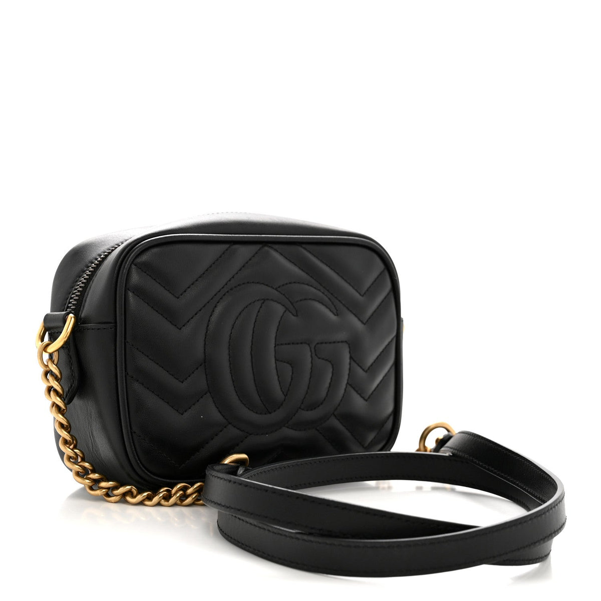 Mini Calfskin Shoulder Bag - Black