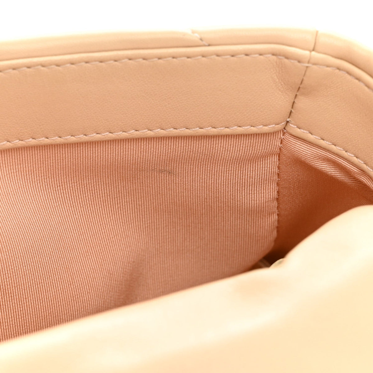 Medium Quilted Lambskin Flap Shoulder Bag - Beige