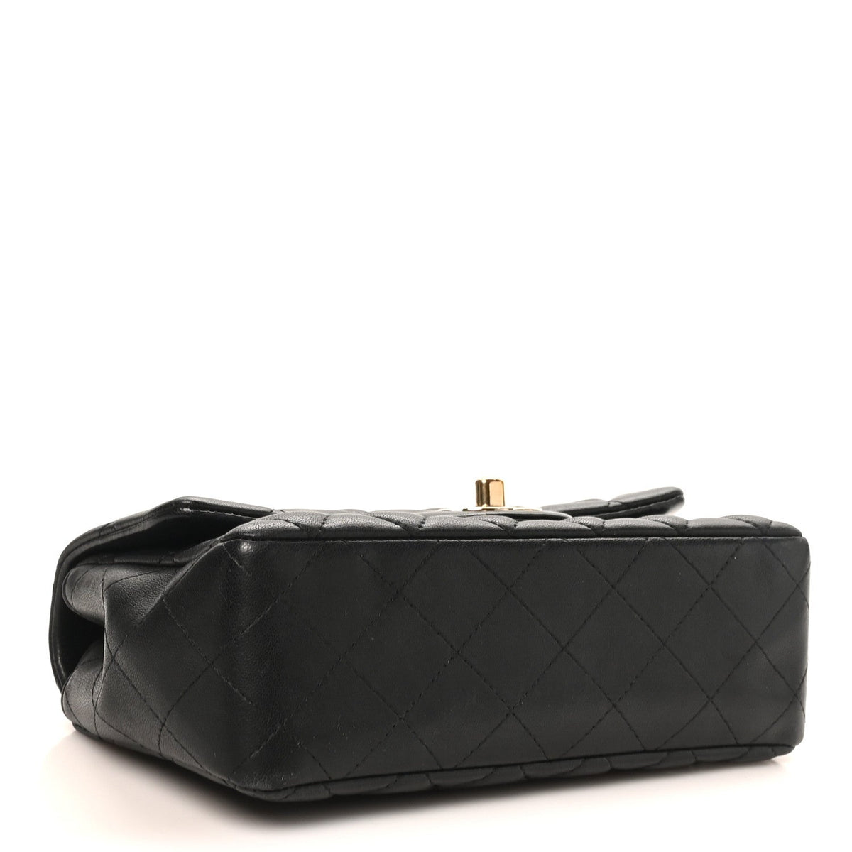 Mini Quilted Lambskin Flap Shoulder Bag - Tan