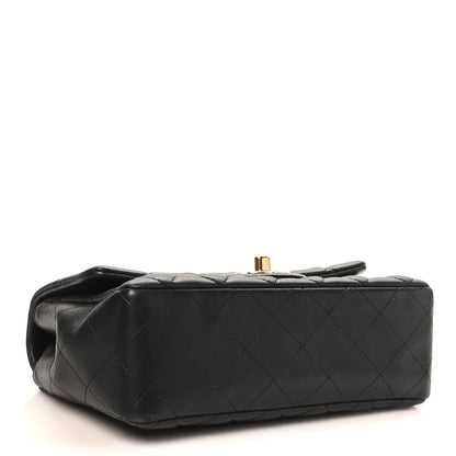 Mini Quilted Lambskin Flap Shoulder Bag - Tan