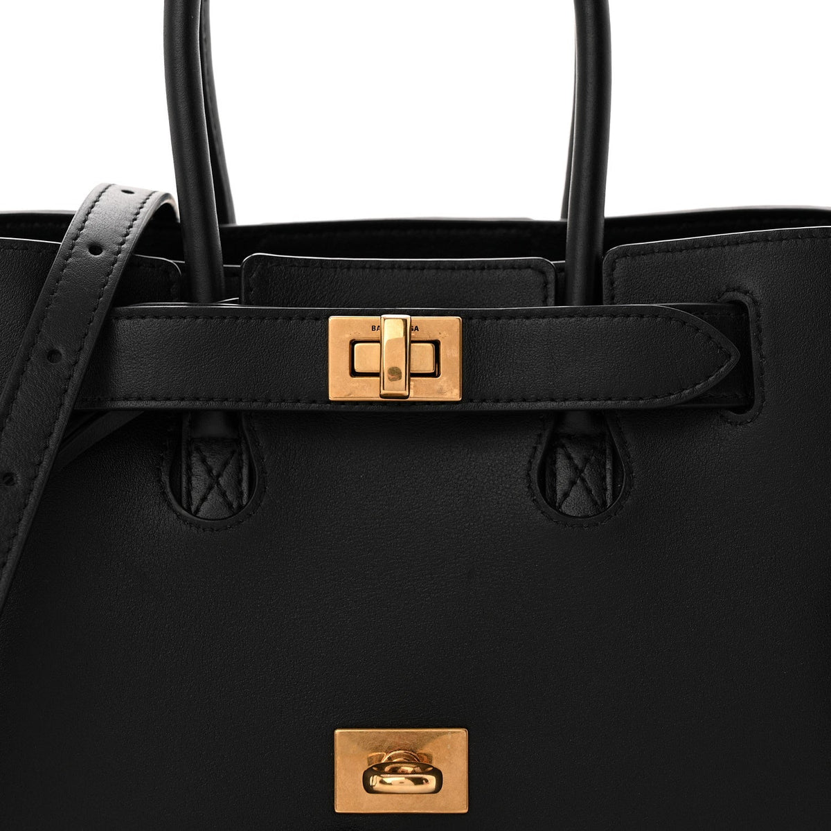 Mini Calfskin Handbag - Black