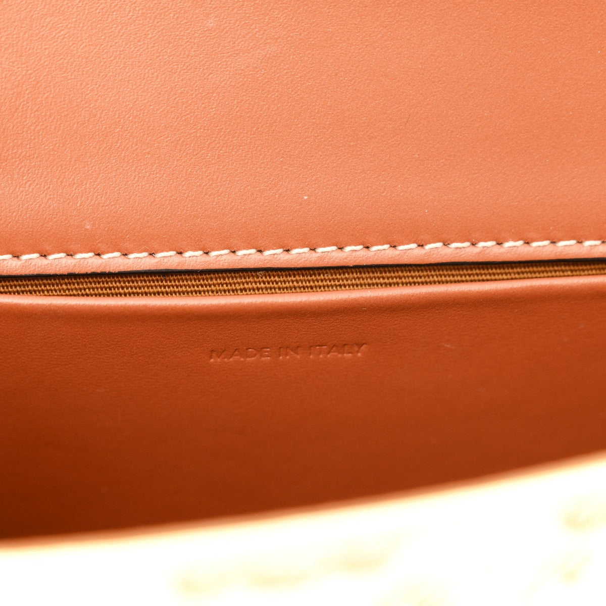 Calfskin Canvas Handbag - White
