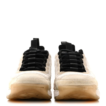 Chanel Velvet Calfskin Mixed Fibers CC Women's Sneakers Ivory Black