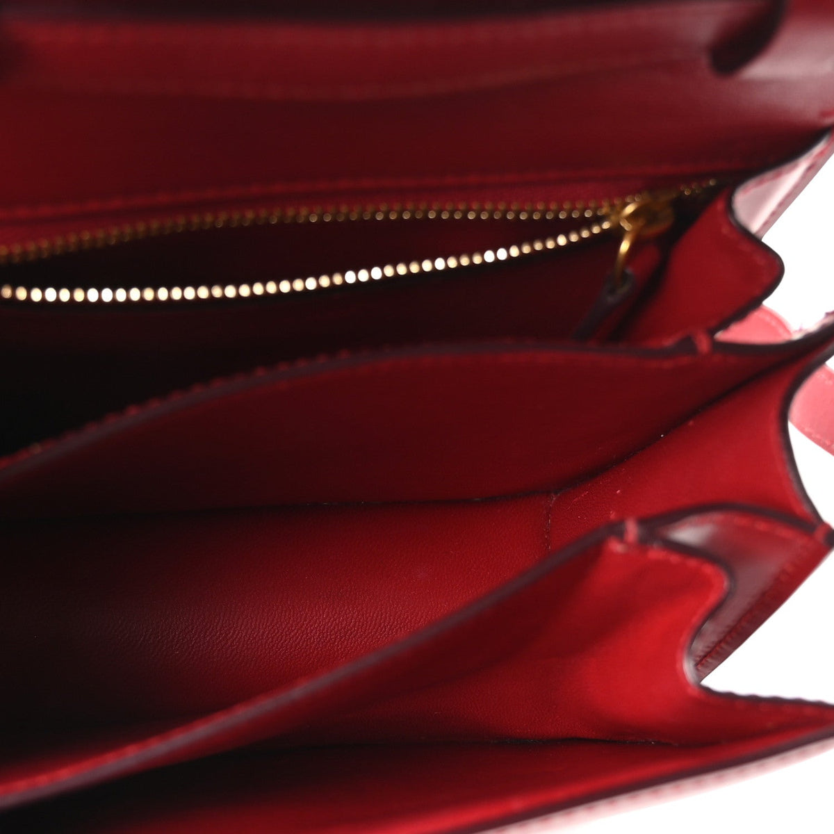 Small Calfskin Flap Shoulder Bag - Red