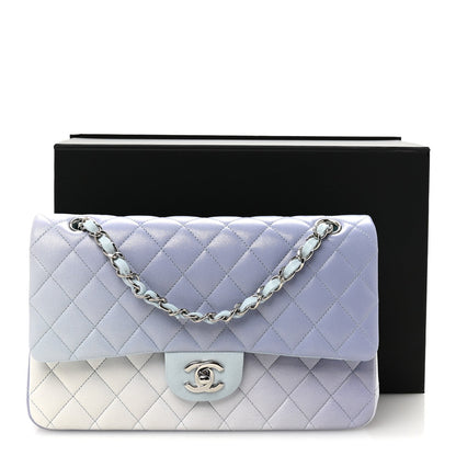 Medium Quilted Lambskin Flap Shoulder Bag - Light Blue