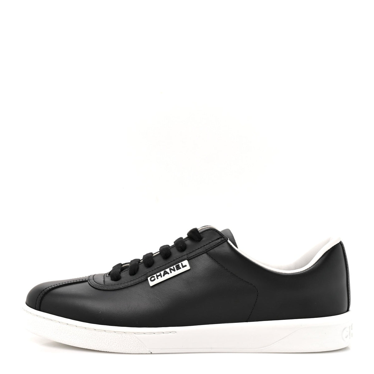 Chanel Calfskin Women's CC Uniform Sneakers 39 Black