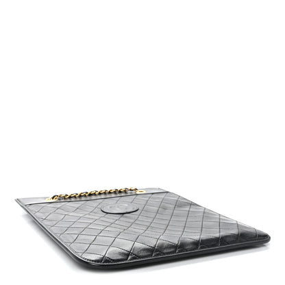 Quilted Lambskin Shoulder Bag - Black