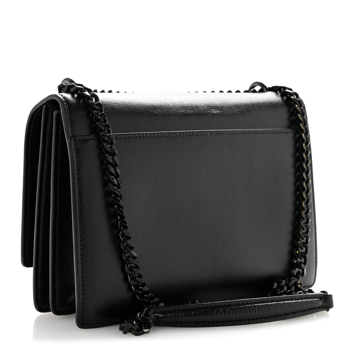 Medium Calfskin Satchel Bag - Black