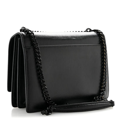Medium Calfskin Satchel Bag - Black