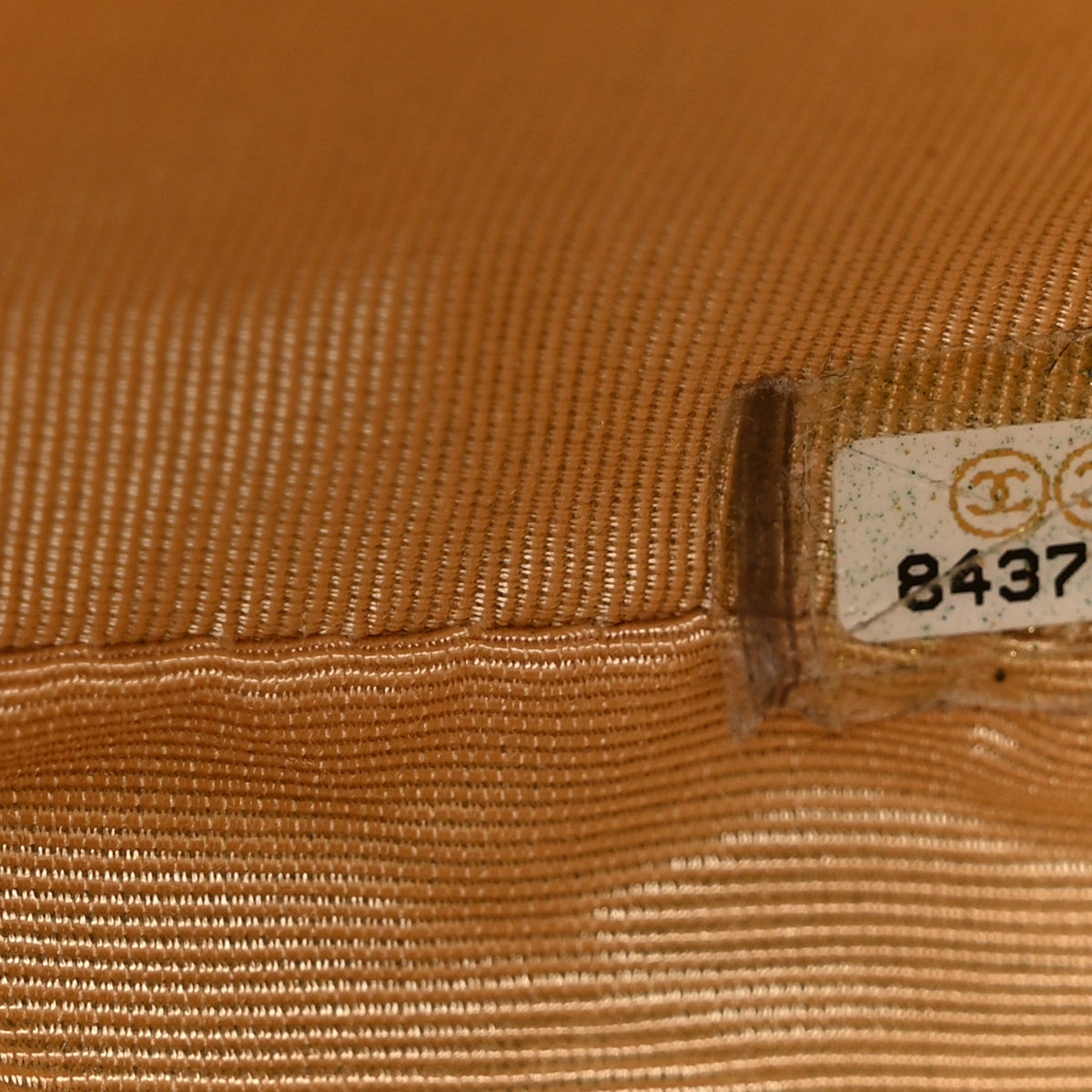 Quilted Caviar Shoulder Bag - Beige