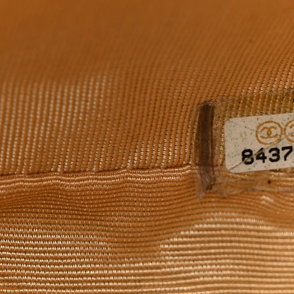 Quilted Caviar Shoulder Bag - Beige