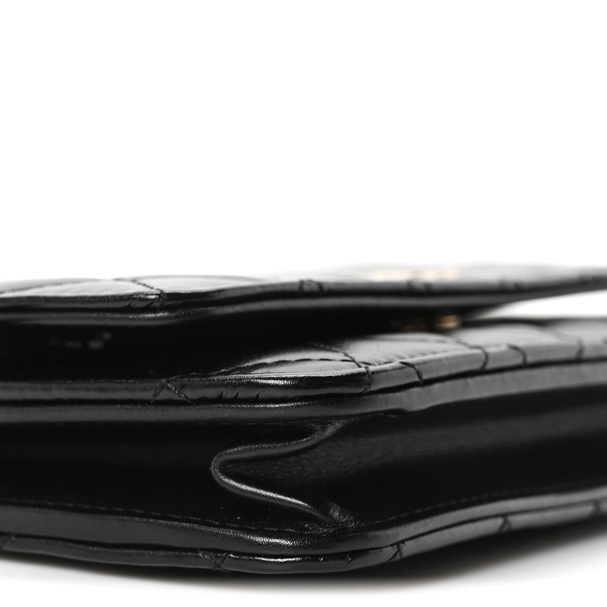 Maxi Quilted Calfskin Wallet Bag - Black