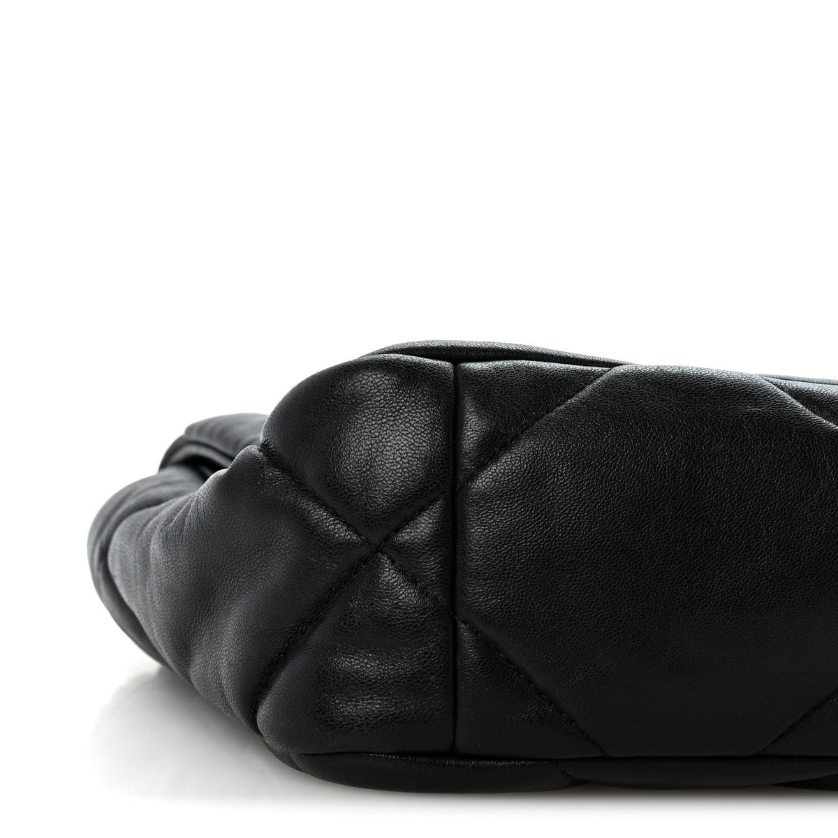 Medium Quilted Lambskin Flap Shoulder Bag - Black