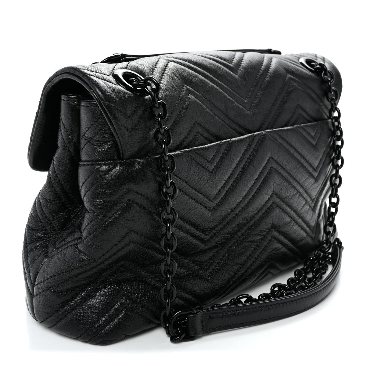 Medium Calfskin Shoulder Bag - Black