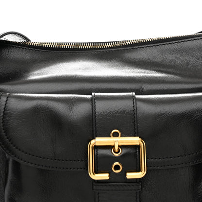 Medium Calfskin Crossbody Bag - Black