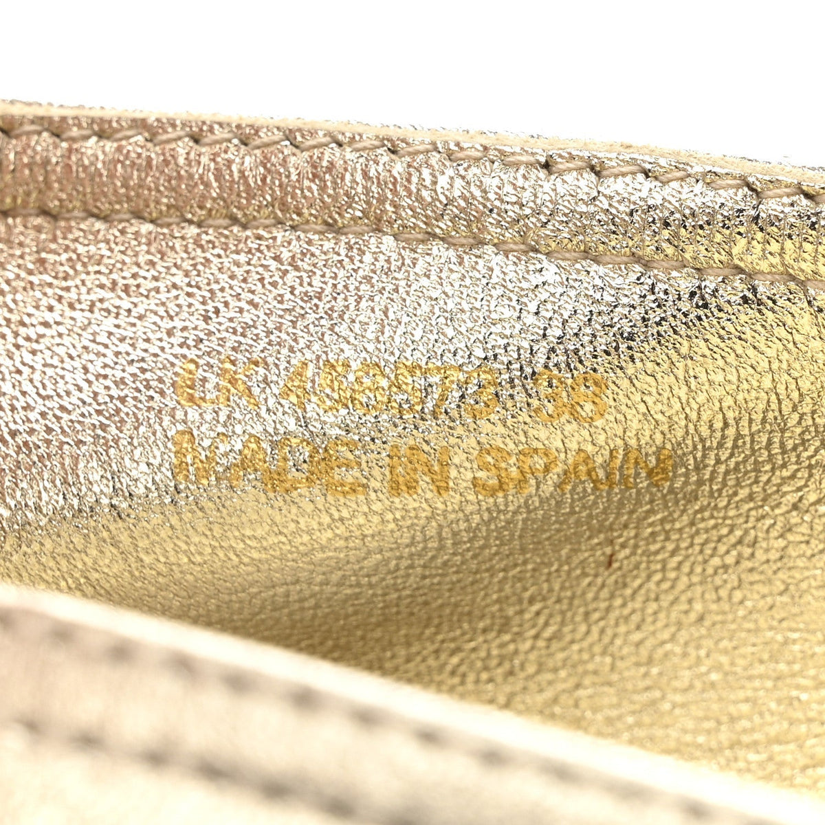 Saint Laurent Metallic Lambskin Women's Monogram Espadrilles 38 Platino