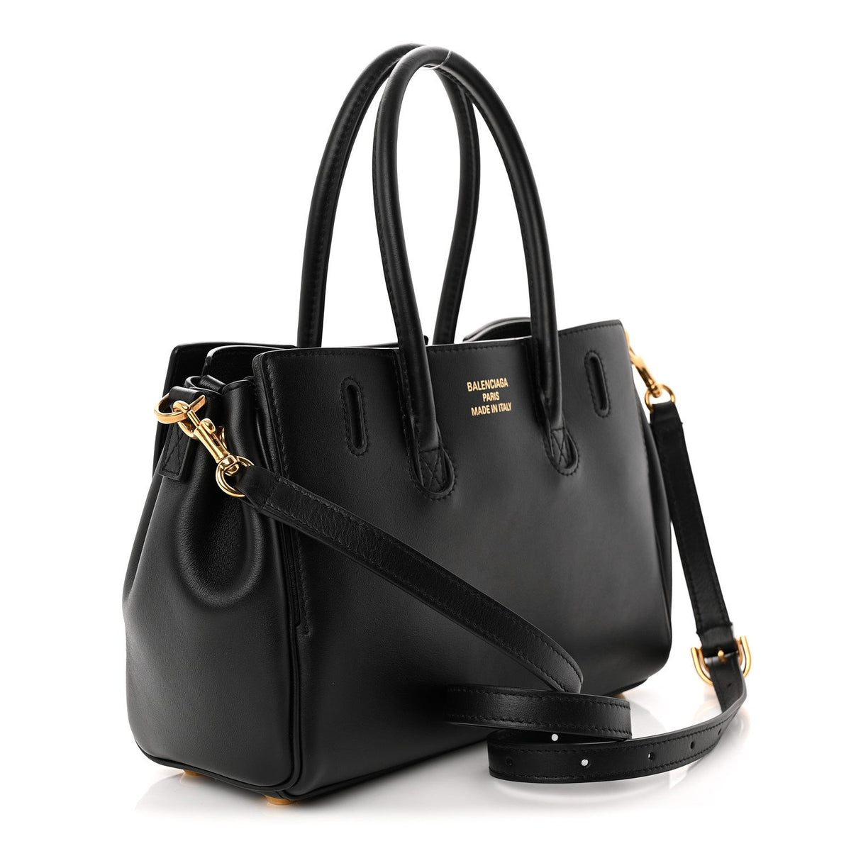Mini Calfskin Handbag - Black