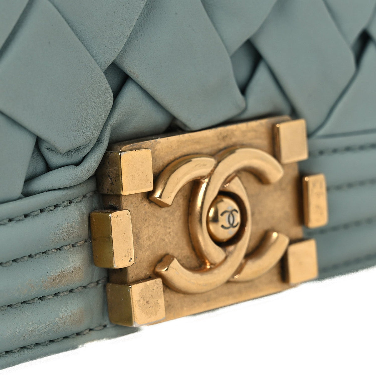Mini Lambskin Flap Shoulder Bag - Light Blue