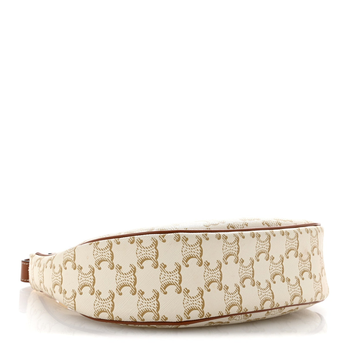 Calfskin Canvas Shoulder Bag - White