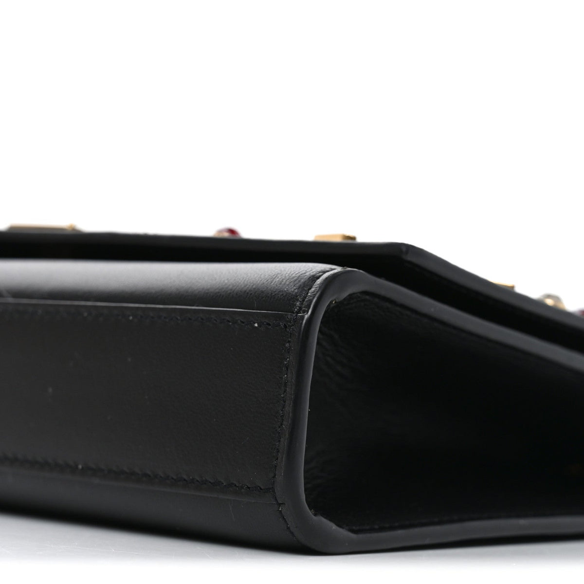 Medium Calfskin Satchel Bag - Black