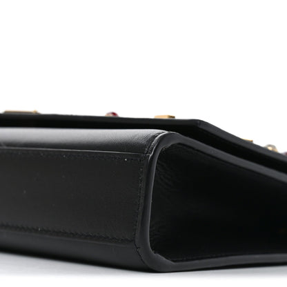 Medium Calfskin Satchel Bag - Black