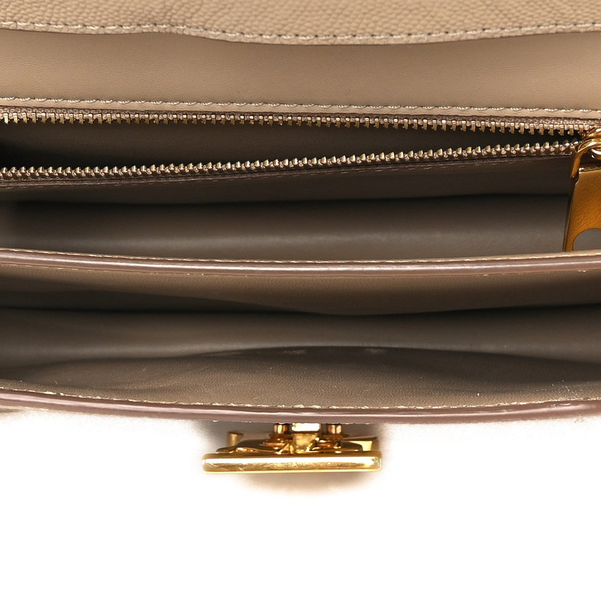 Small Calfskin Handbag - Beige