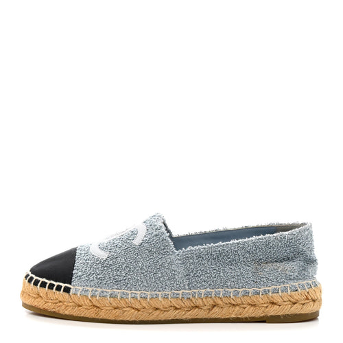 Fabric Grosgrain CC Espadrilles Blue Light Gray Black