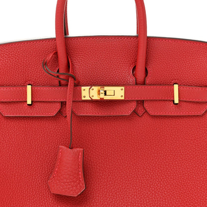 Togo Birkin 25 Rouge Vif Handbag