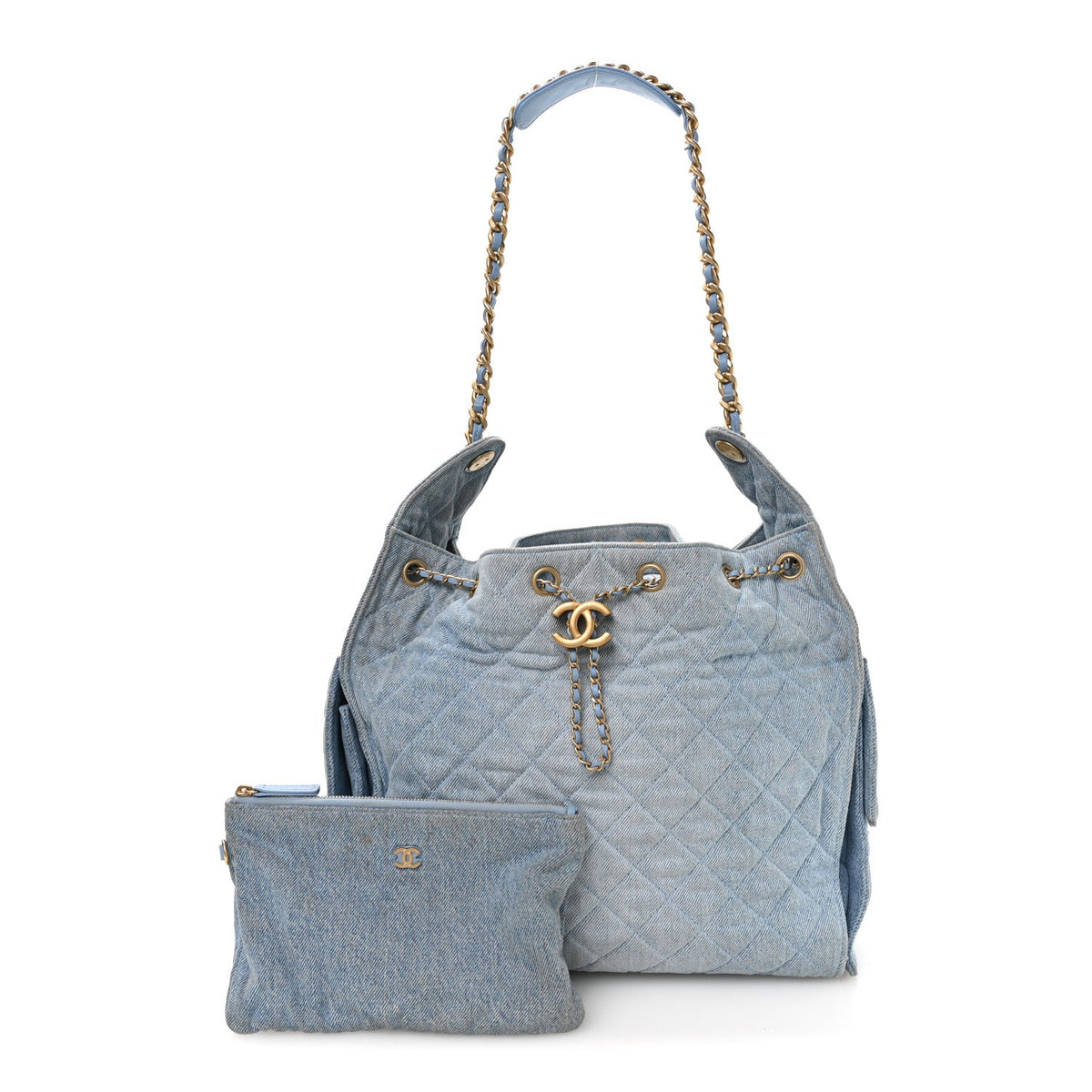 Medium Quilted Handbag - Blue