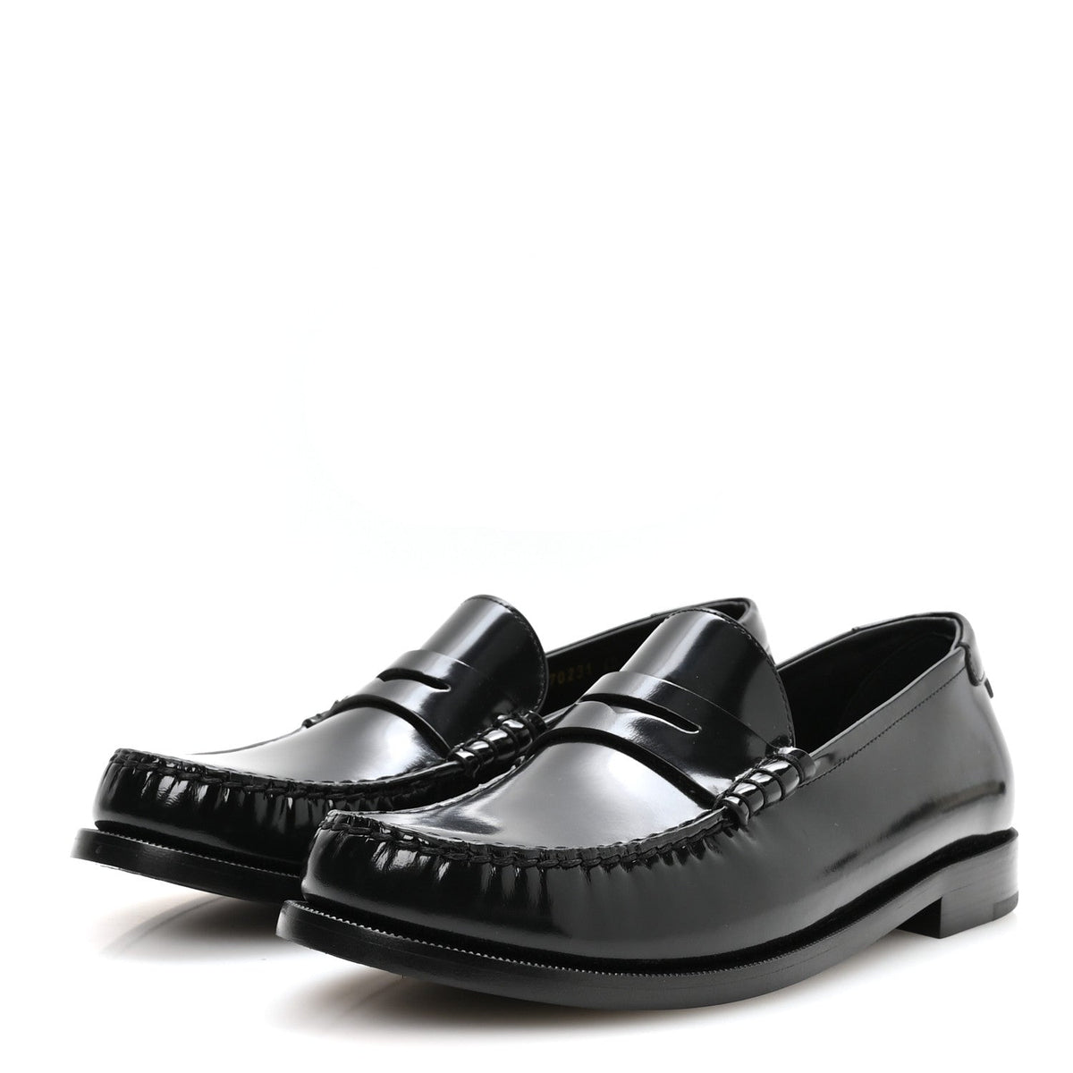 Saint Laurent Lux Calfskin Men's Le Loafer 15 Moccasins 40 Black