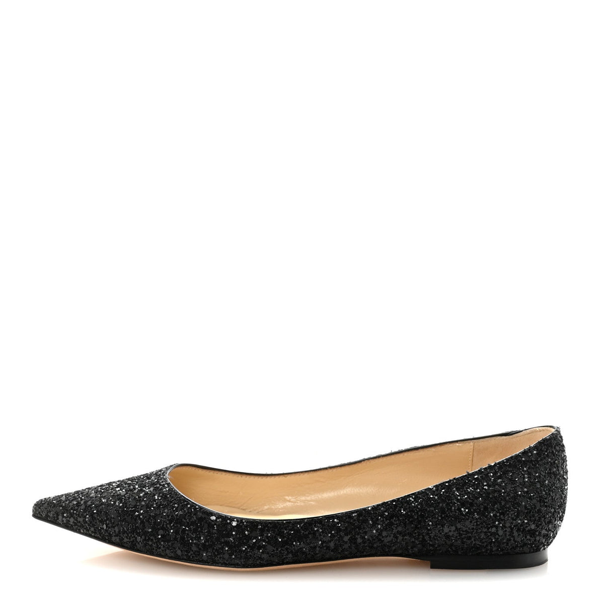 Jimmy Chooglitter Romy Flats Black