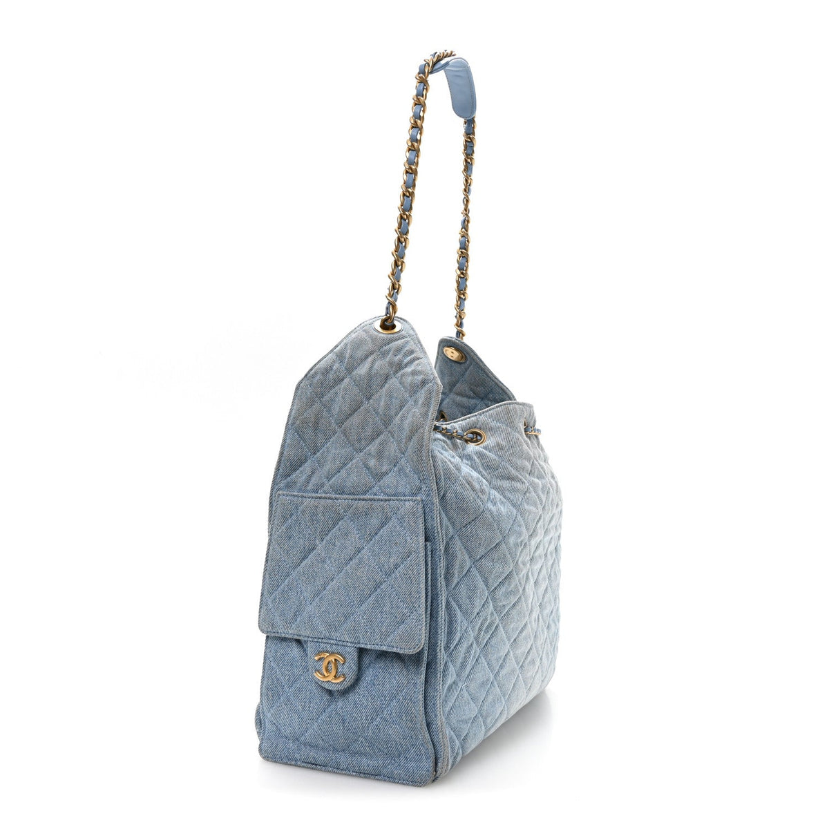 Medium Quilted Handbag - Blue