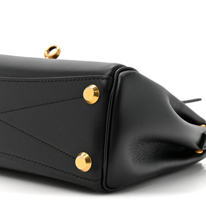 Mini Calfskin Handbag - Black