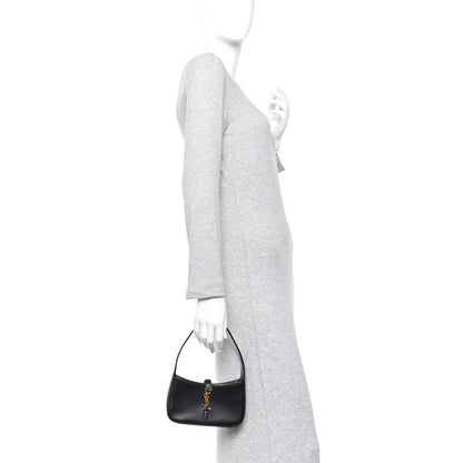 Mini Calfskin Hobo Bag - Black
