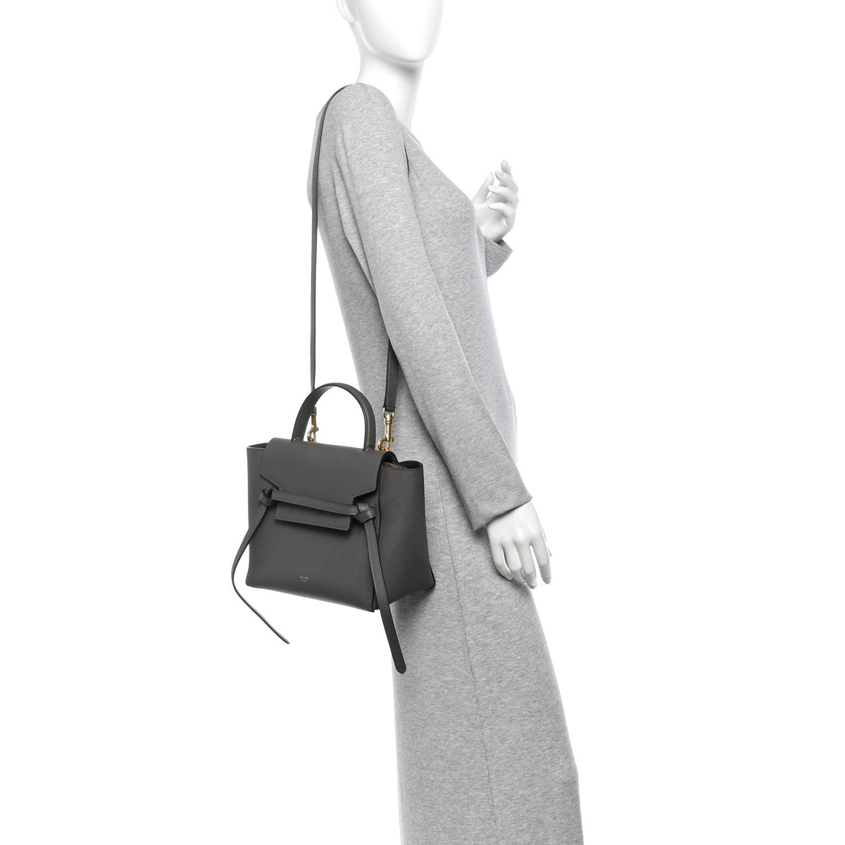 Calfskin Belt Bag - Grey