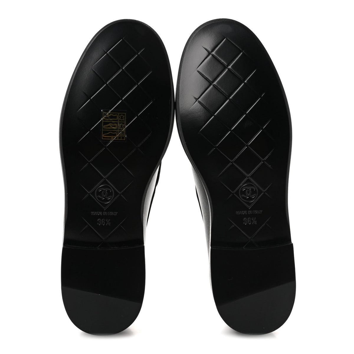 Chanel Lambskin Quilted CC Turnlock Women's Loafers Black