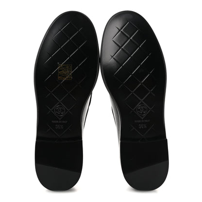 Chanel Lambskin Quilted CC Turnlock Women's Loafers Black