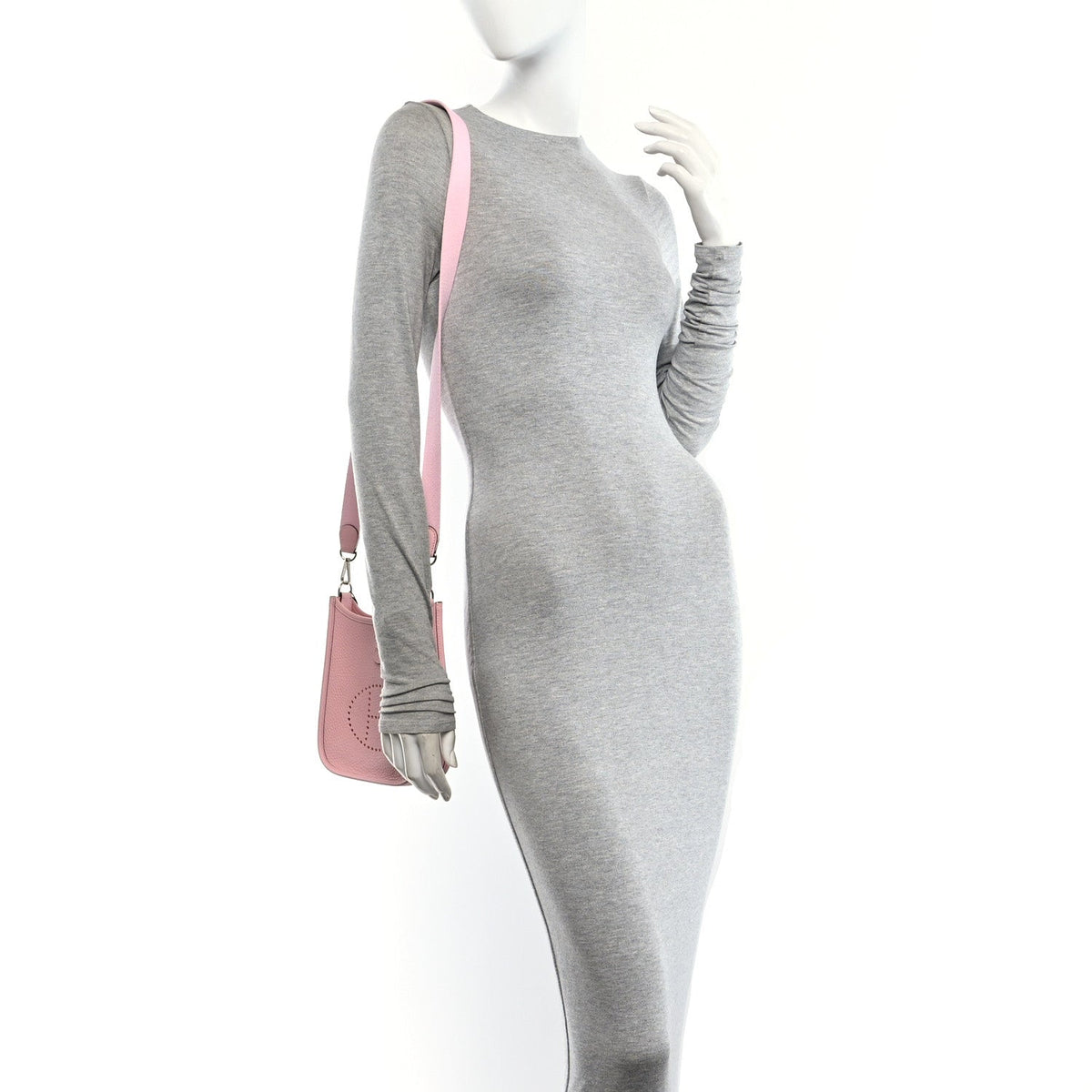 Taurillon Clemence Evelyne Tpm Rose Saku Handbag