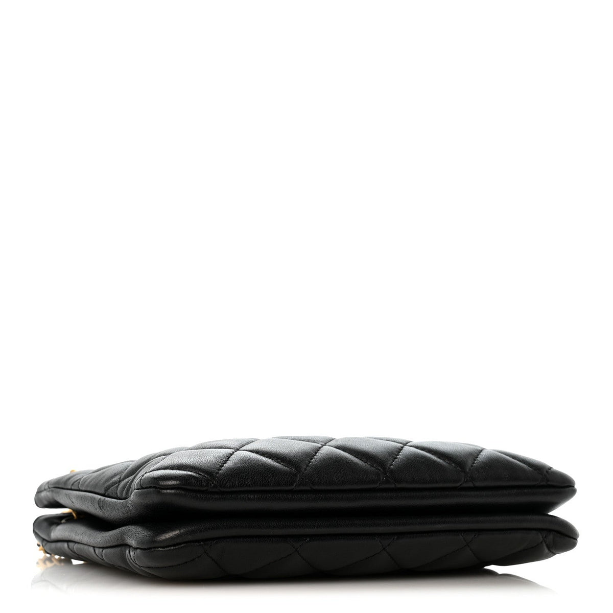 Quilted Lambskin Shoulder Bag - Black