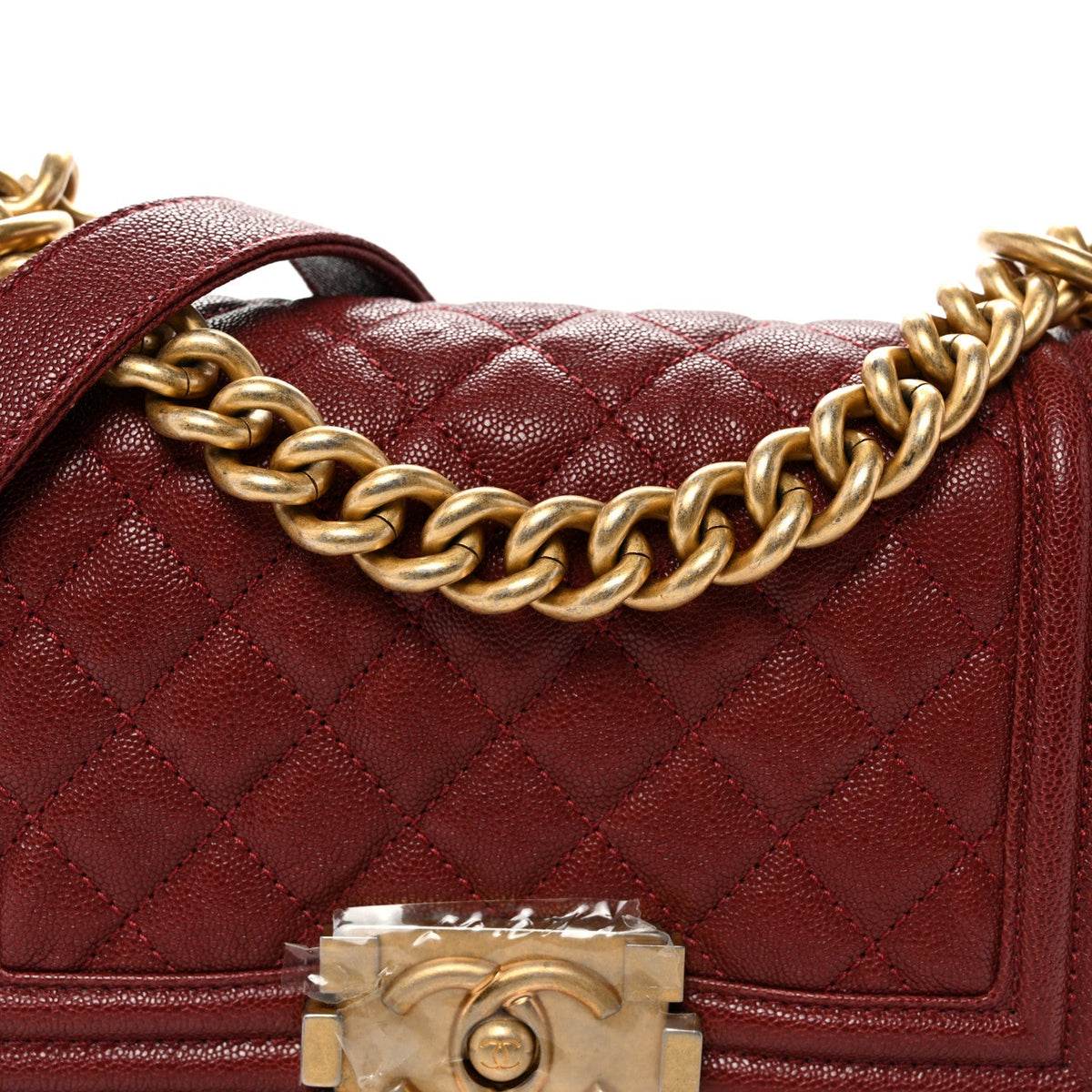 Small Quilted Caviar Flap Shoulder Bag