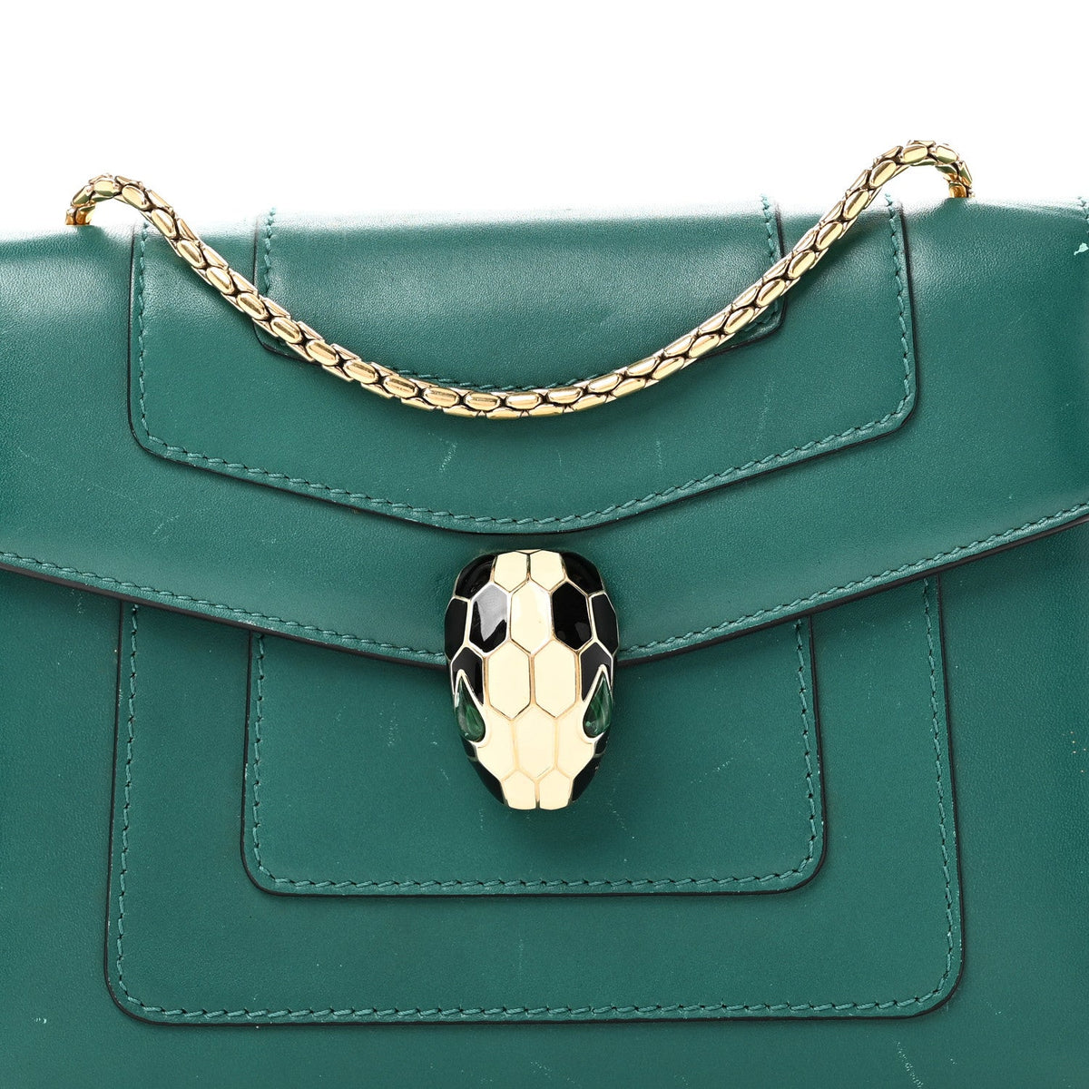 Small Calfskin Crossbody Bag - Green