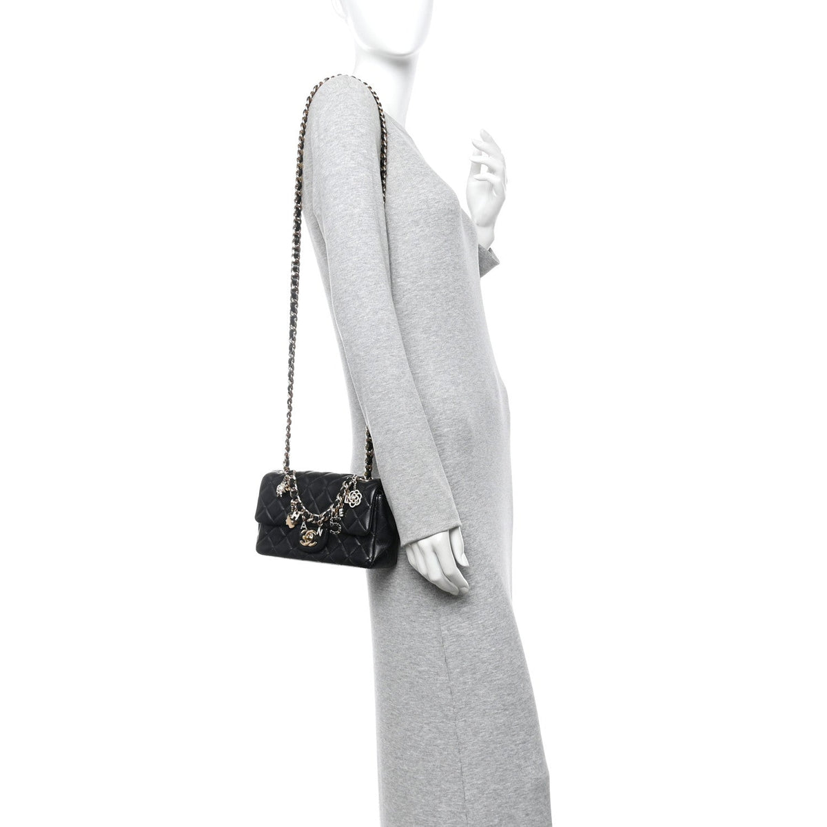 Mini Quilted Lambskin Flap Shoulder Bag - Tan