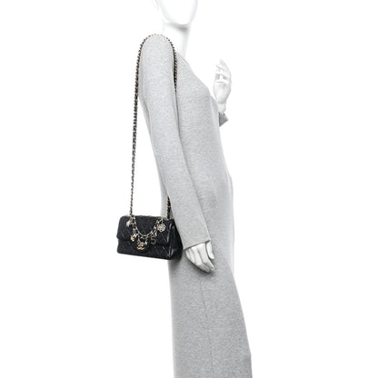 Mini Quilted Lambskin Flap Shoulder Bag - Tan