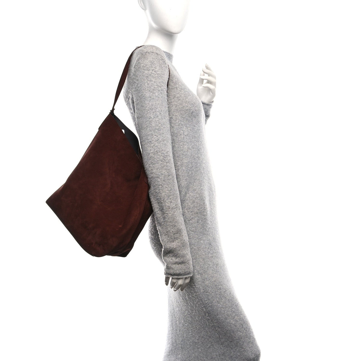 Suede Tote Bag - Chocolate