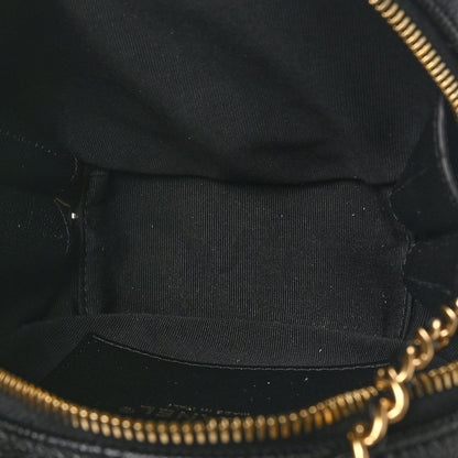 Small Quilted Caviar Handbag - Black