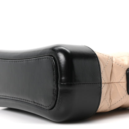 Small Quilted Calfskin Hobo Bag - Beige